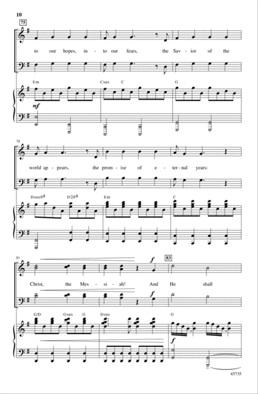 He Shall Reign Forevermore 4-Part scores gallery preview page 10