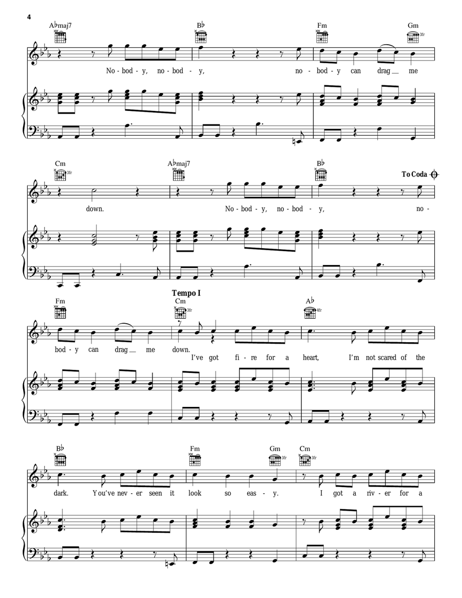 Drag Me Down Drag Me Down Piano, Vocal scores gallery preview page 4