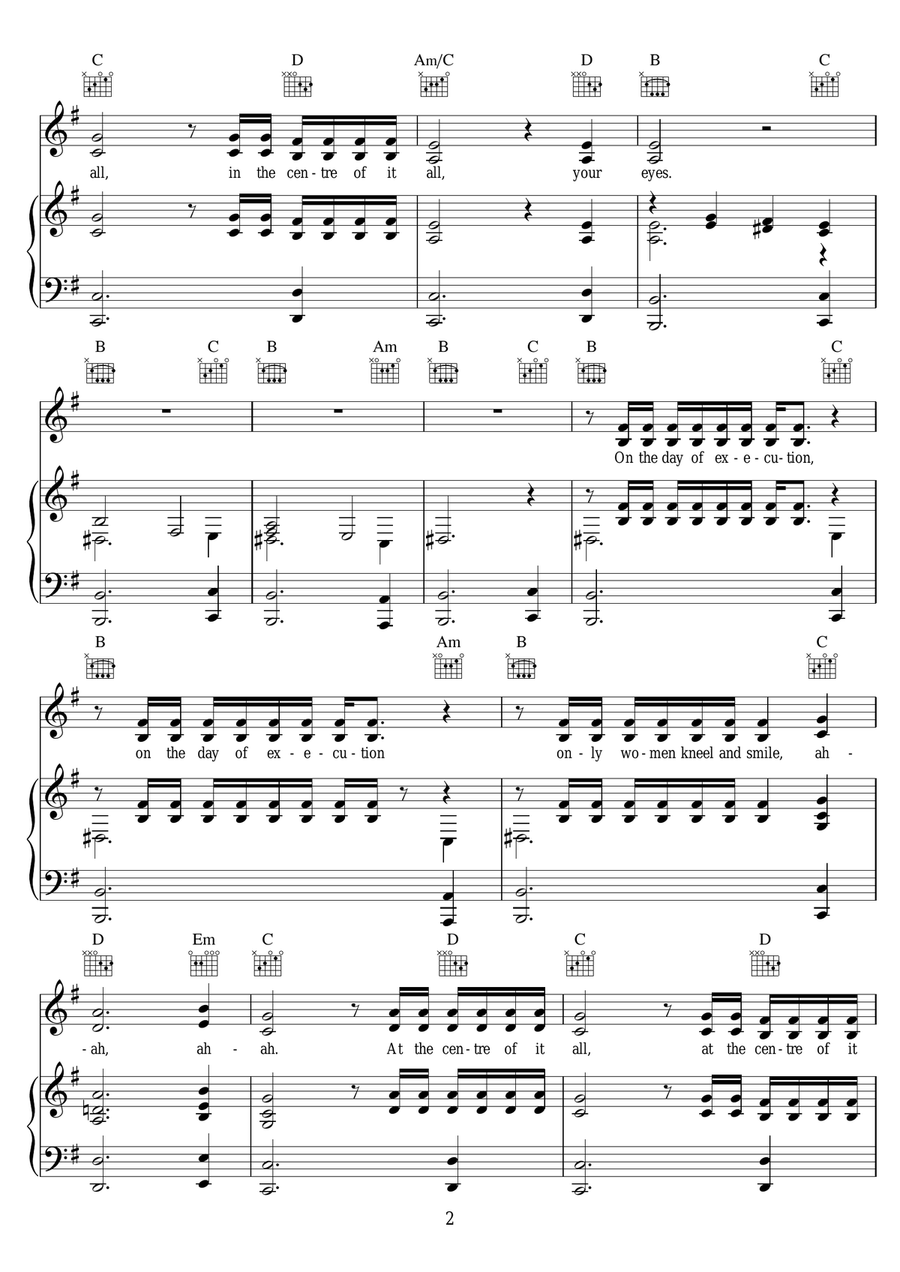 Blackstar Blackstar Piano, Vocal, Guitar scores gallery preview page 2