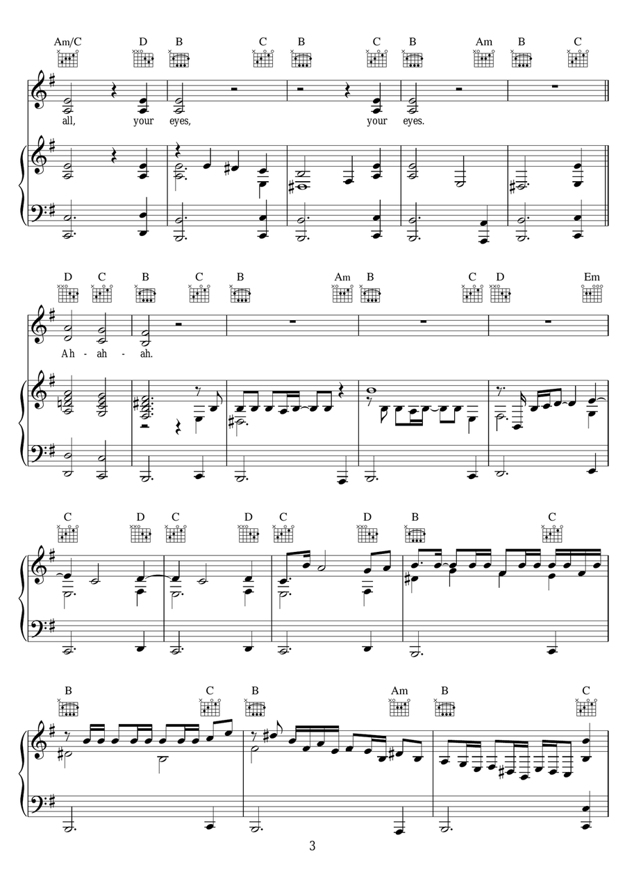 Blackstar Blackstar Piano, Vocal, Guitar scores gallery preview page 3