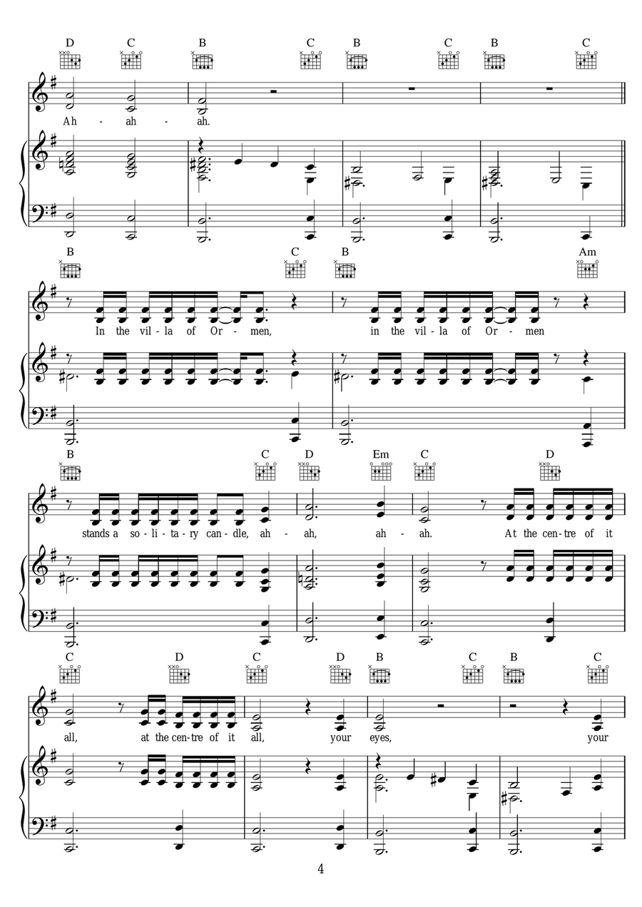 Blackstar Blackstar Piano, Vocal, Guitar scores gallery preview page 4