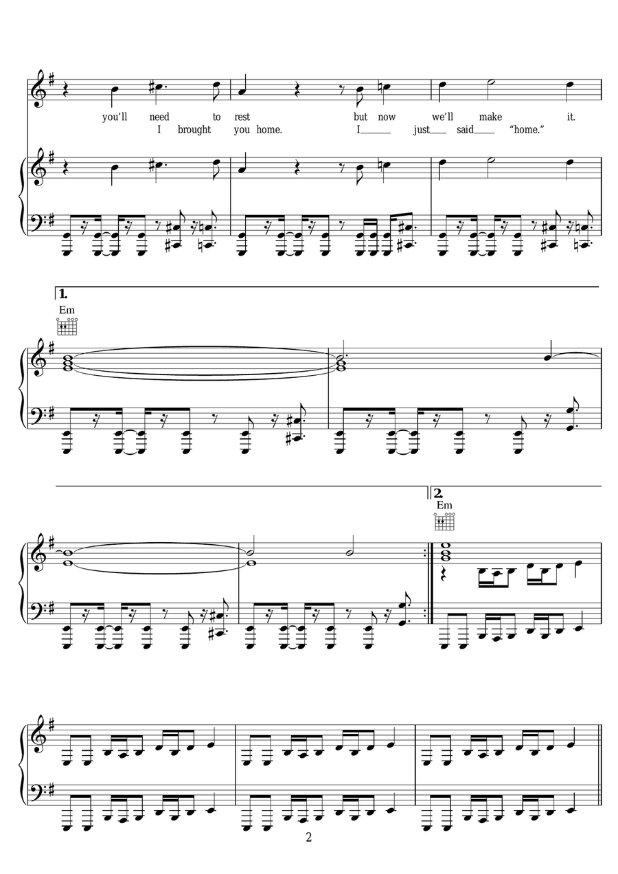 Sue (Or In A Season Of Crime) Piano, Vocal, Guitar scores gallery preview page 2