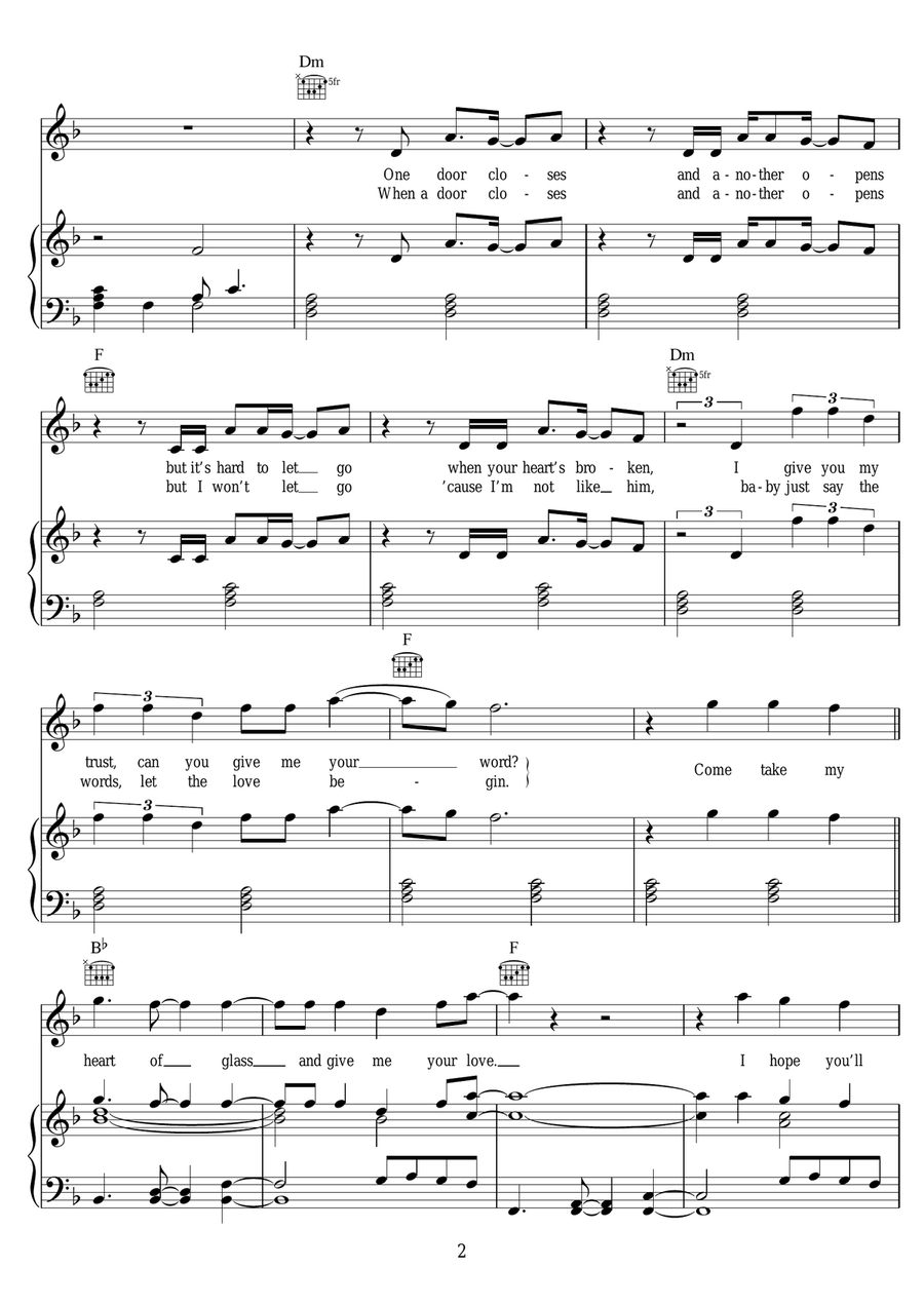 Fragile (featuring Labrinth) Piano, Vocal, Guitar scores gallery preview page 2