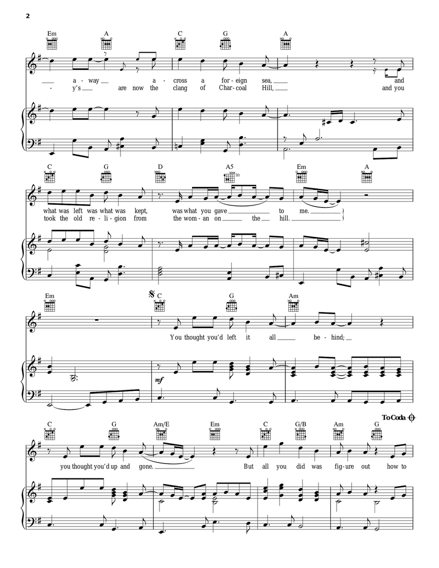The Long Way Home The Long Way Home Piano, Vocal, Guitar scores gallery preview page 2