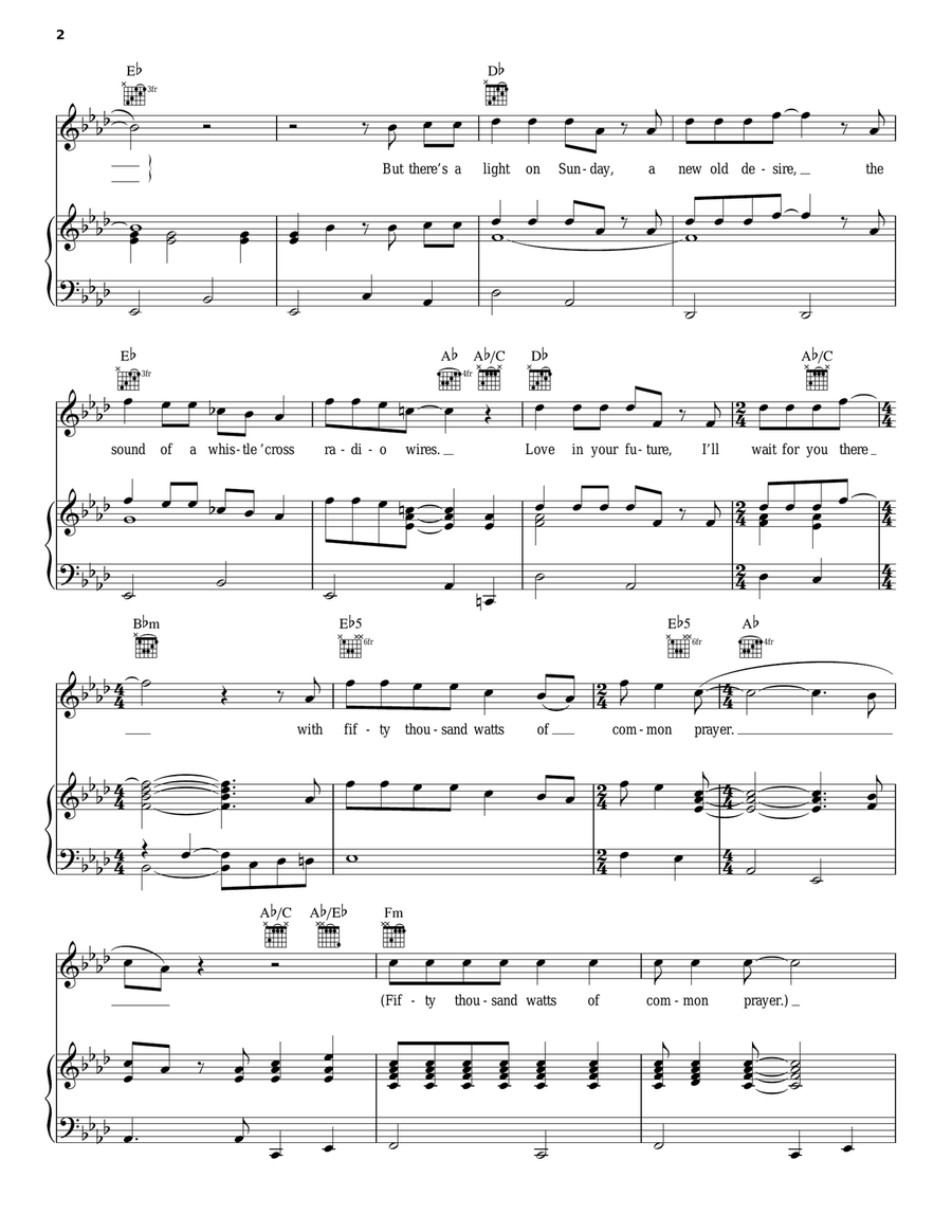 50,000 Watts 50,000 Watts Piano, Vocal, Guitar scores gallery preview page 2