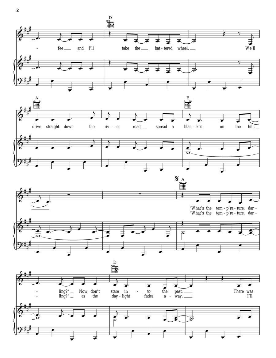 Etta's Tune Etta's Tune Piano, Vocal, Guitar scores gallery preview page 2