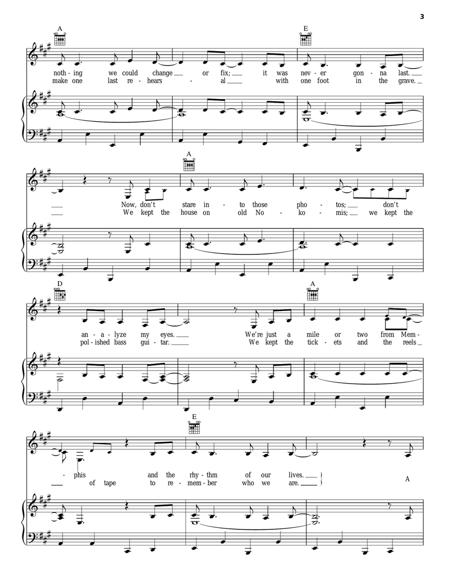 Etta's Tune Etta's Tune Piano, Vocal, Guitar scores gallery preview page 3