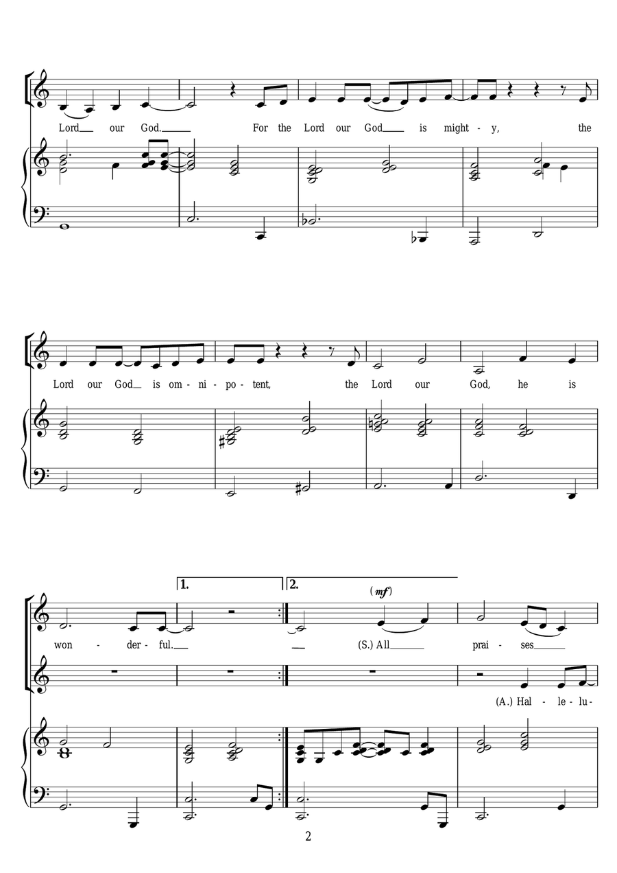 Hallelujah, Salvation And Glory Piano, Vocal, Guitar scores gallery preview page 2