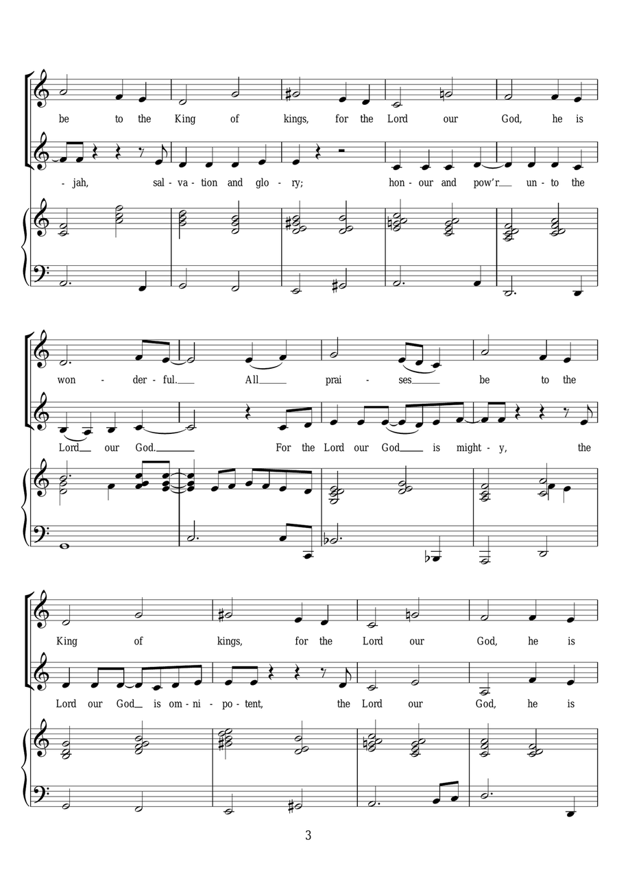 Hallelujah, Salvation And Glory Piano, Vocal, Guitar scores gallery preview page 3