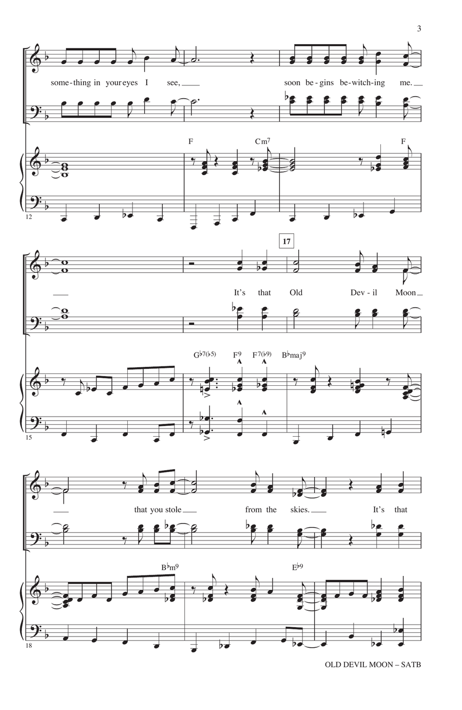 Old Devil Moon 4-Part scores gallery preview page 2