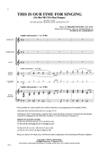 This Is Our Time for Singing