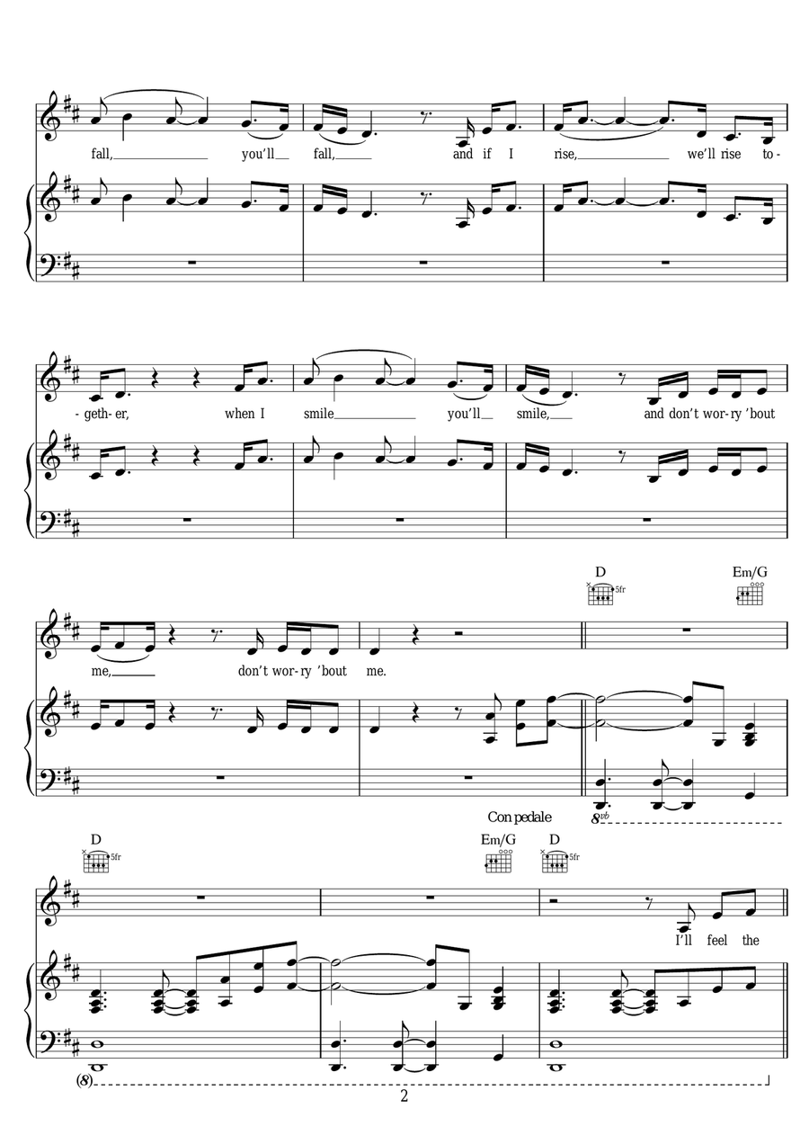 Don't Worry About Me Don't Worry About Me Piano, Vocal, Guitar scores gallery preview page 2