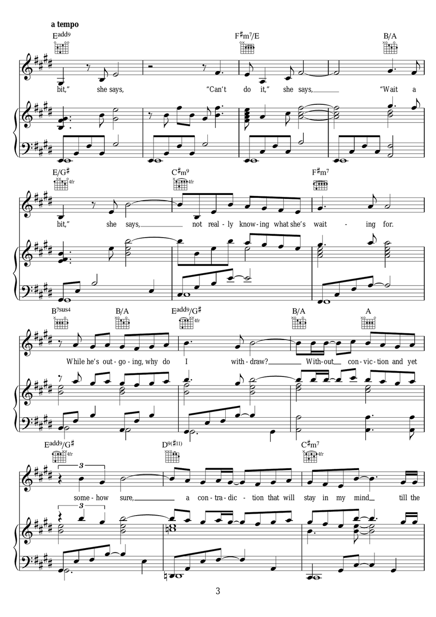Wait A Bit (from 'Just So') Piano, Vocal, Guitar scores gallery preview page 3
