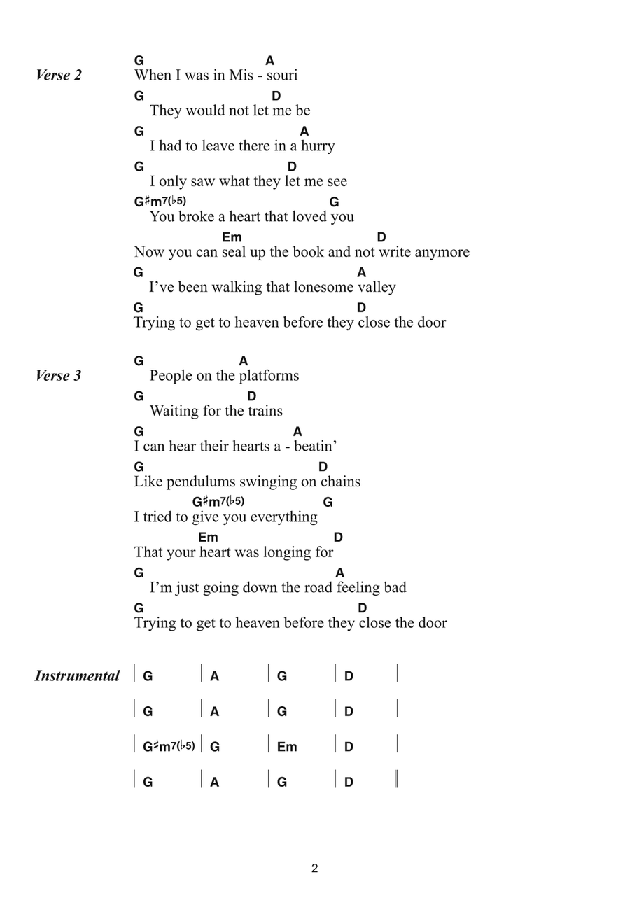 Trying To Get To Heaven Trying To Get To Heaven Piano, Vocal, Guitar scores gallery preview page 2