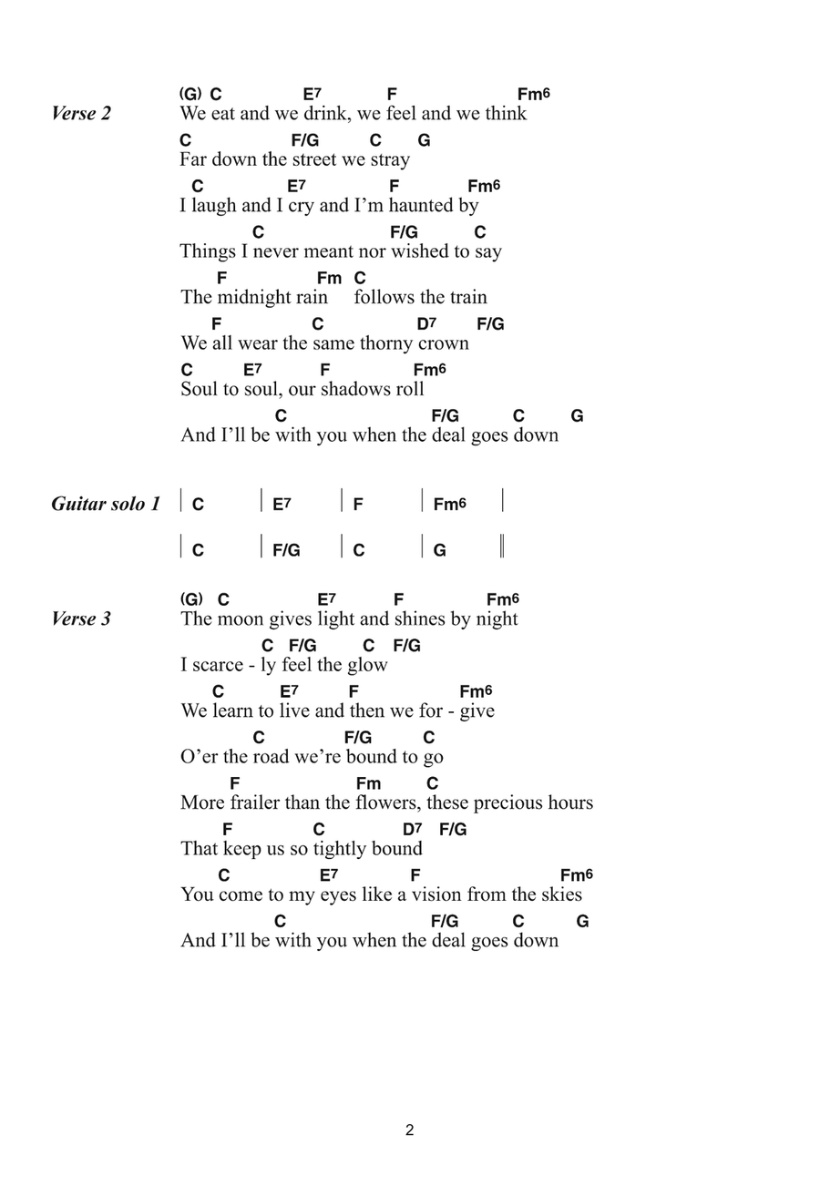 When The Deal Goes Go Down Piano, Vocal, Guitar scores gallery preview page 2