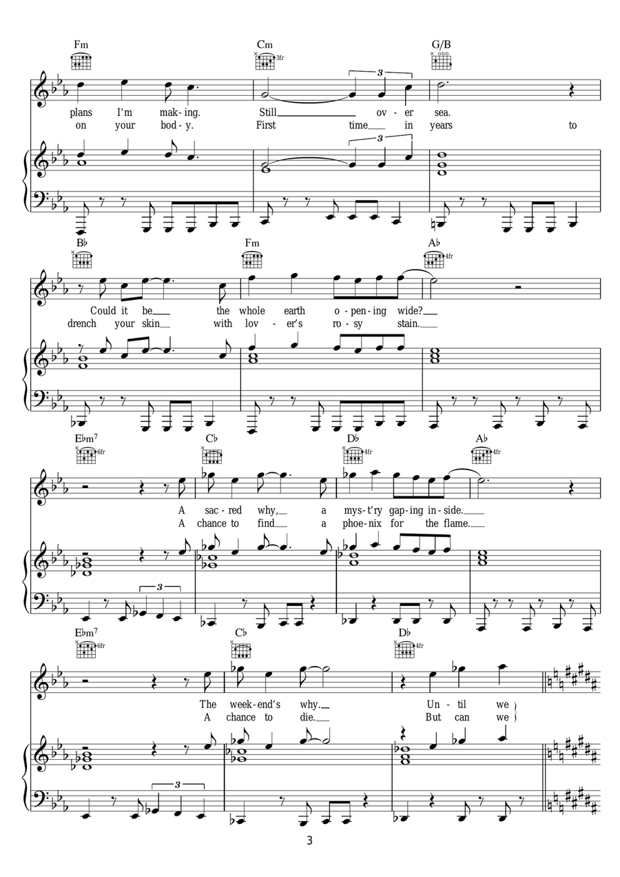 A View To A Kill A View To A Kill Piano, Vocal, Guitar scores gallery preview page 3