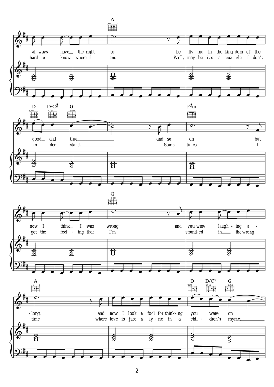 Is It Any Wonder? Is It Any Wonder? Piano, Vocal, Guitar scores gallery preview page 2