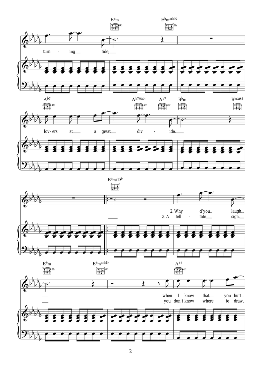 Nothing In My Way Piano, Vocal, Guitar scores gallery preview page 2