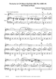 Nocturne in C# Minor Op.Poth (KK IVa-16/BI-49) for Violin & Piano