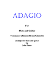 Adagio (Albinoni/Giazotto - arr. Pinno for flute [or alto recorder] and classical guitar)