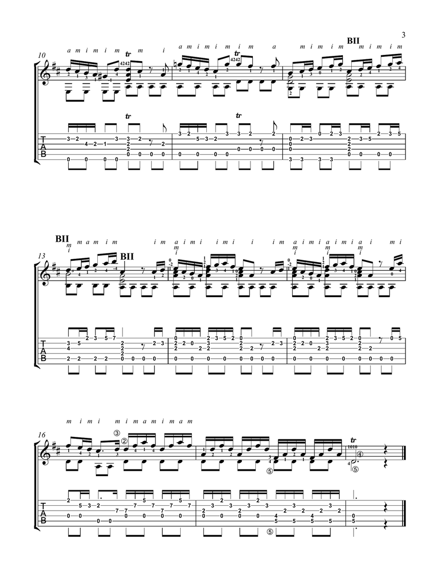 Largo from Winter, guitar solo Classical Guitar scores gallery preview page 3
