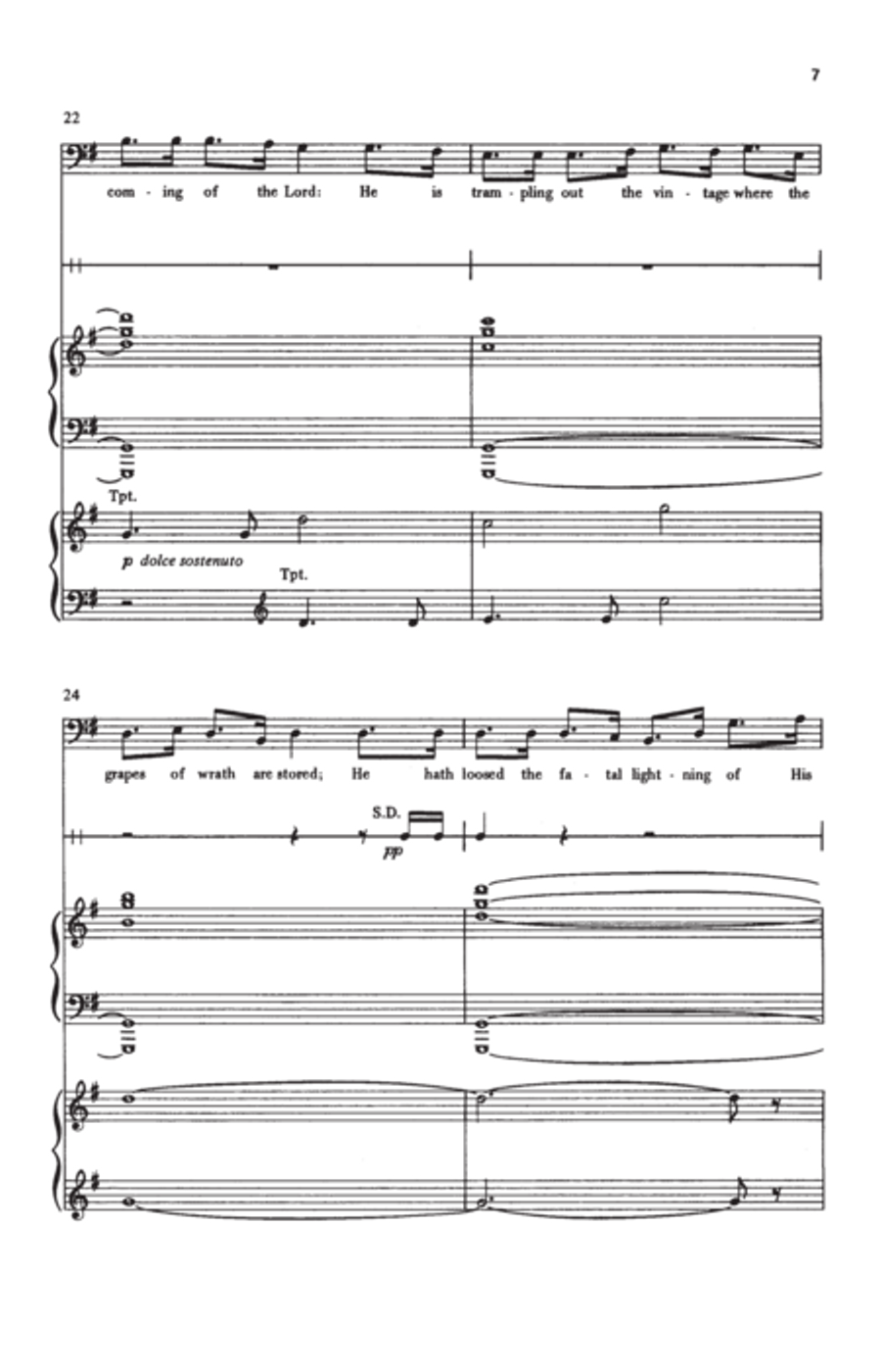 Battle Hymn of the Republic Battle Hymn of the Republic 4-Part scores gallery preview page 6
