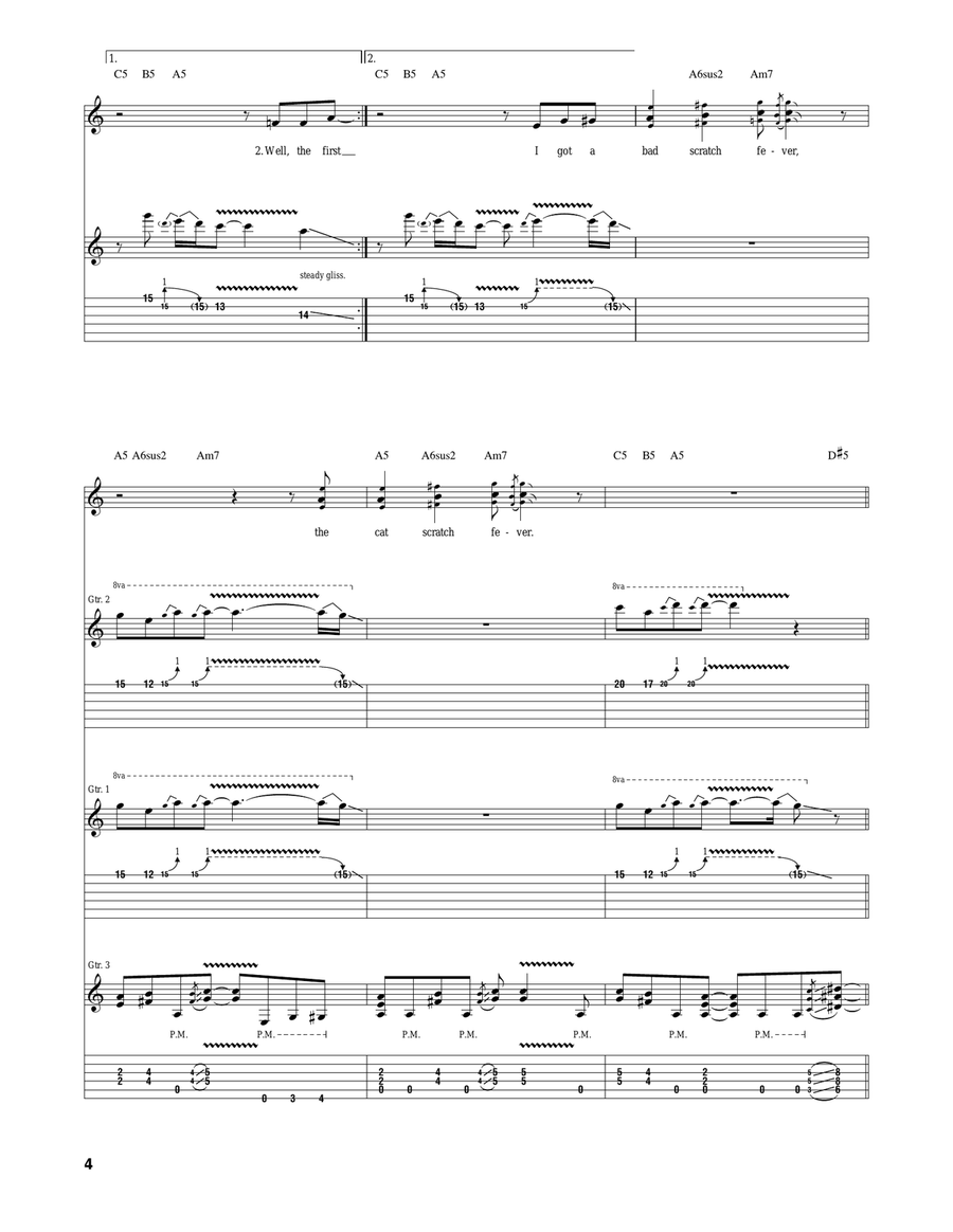 Cat Scratch Fever Cat Scratch Fever Acoustic Guitar scores gallery preview page 4