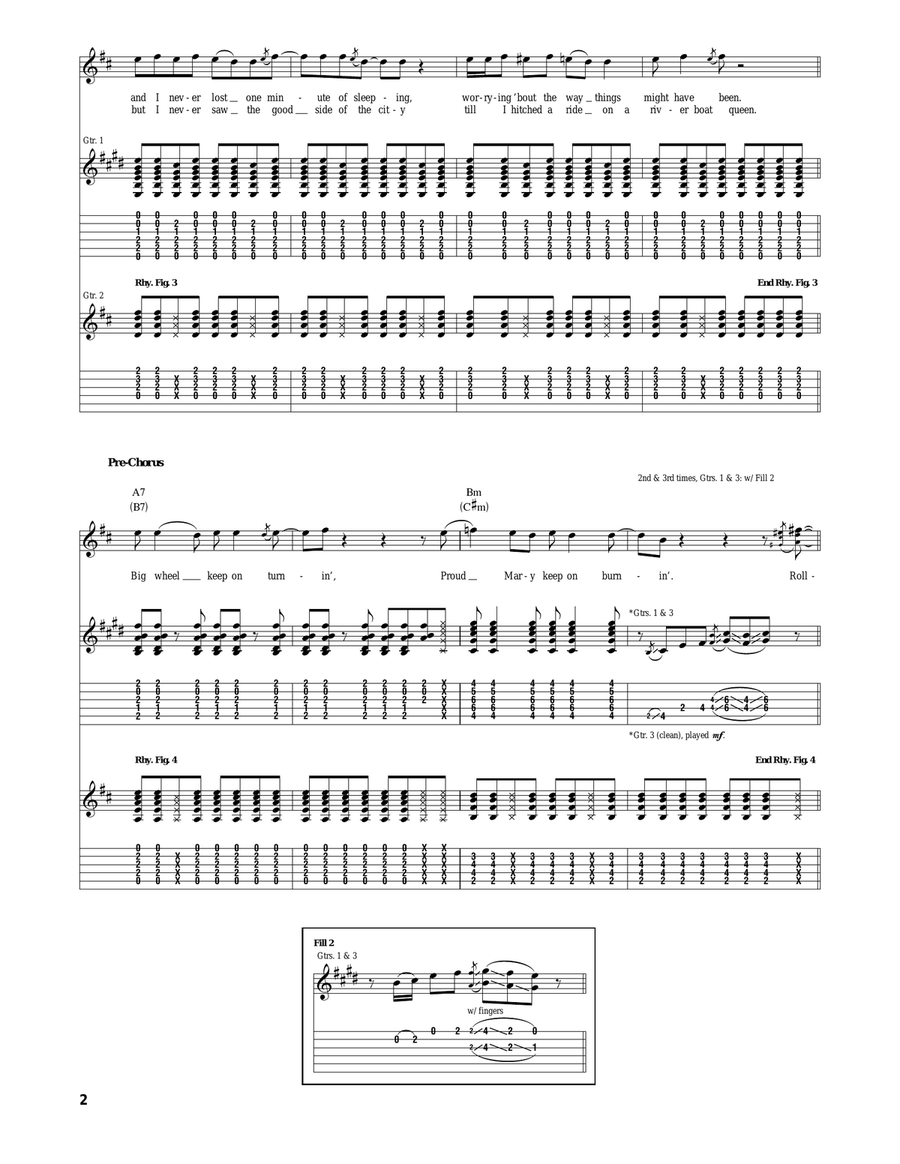 Proud Mary Proud Mary Acoustic Guitar scores gallery preview page 2