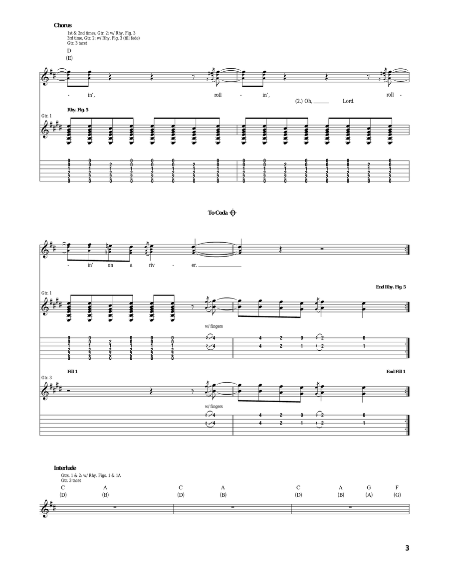 Proud Mary Proud Mary Acoustic Guitar scores gallery preview page 3