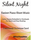 Silent Night Easiest Piano Sheet Music mini preview