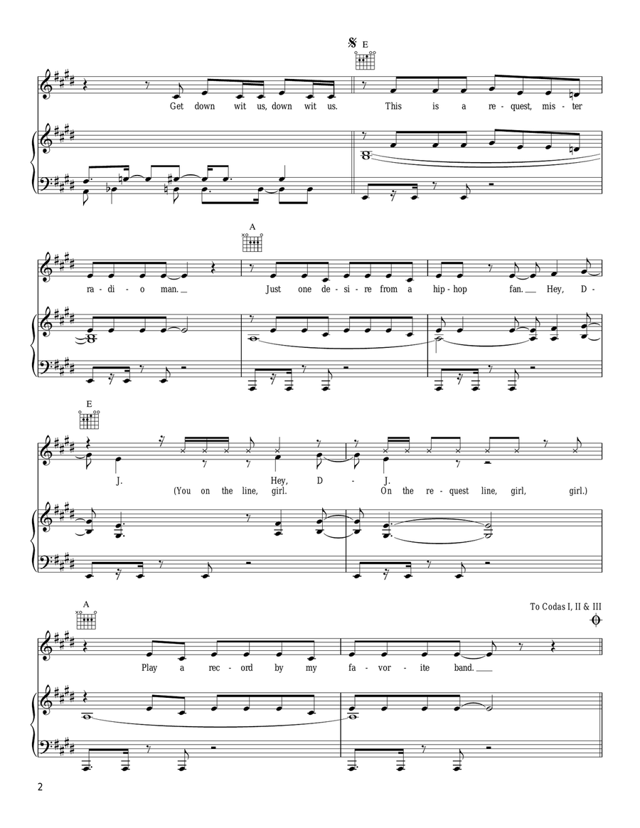 Request + Line Request + Line Piano, Vocal, Guitar scores gallery preview page 2