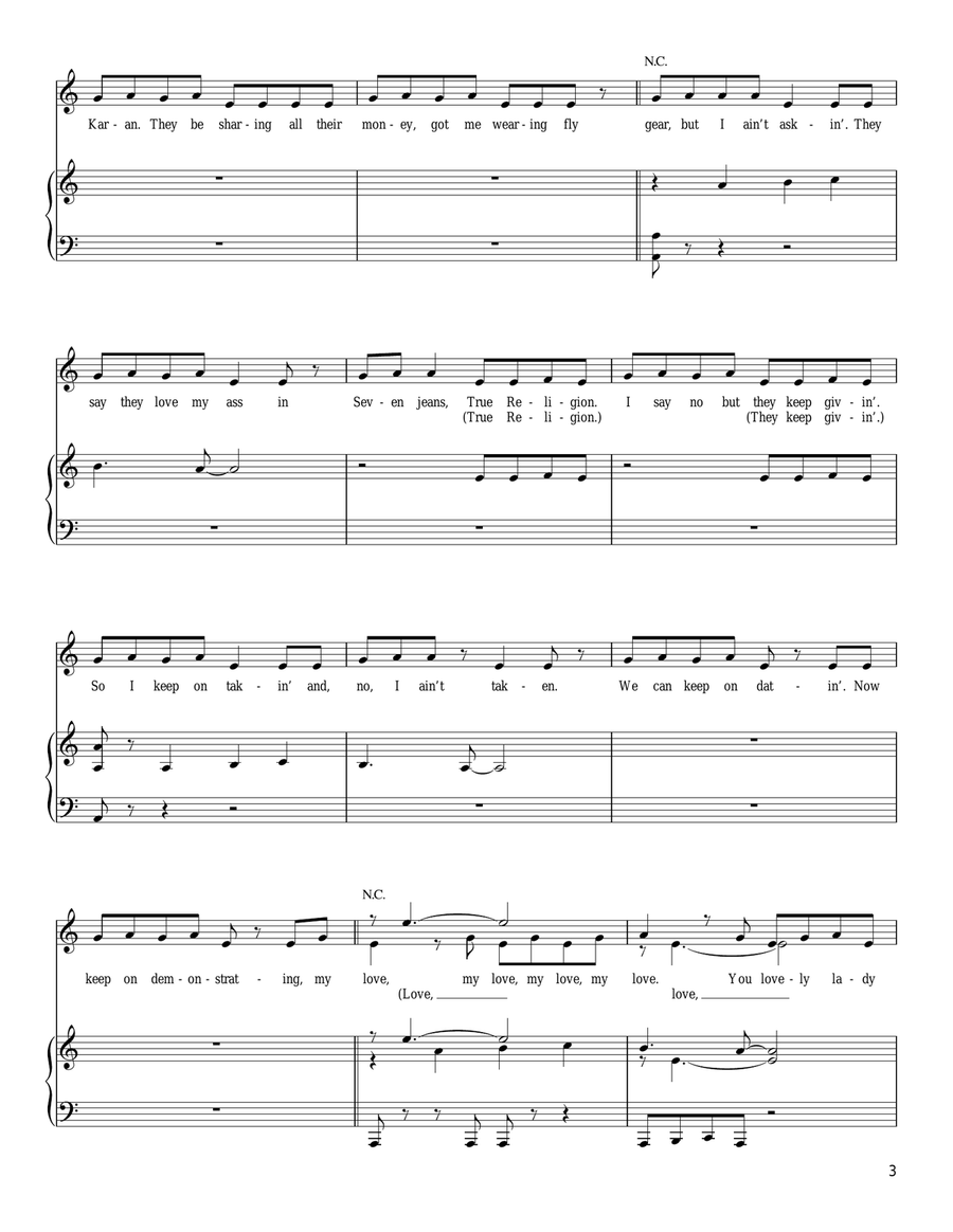 My Humps My Humps Piano, Vocal, Guitar scores gallery preview page 3