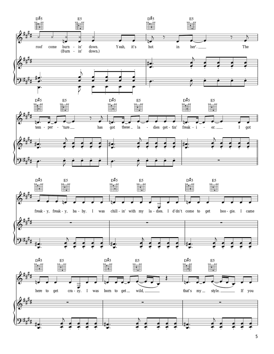 The Time (Dirty Bit) Piano, Vocal, Guitar scores gallery preview page 5