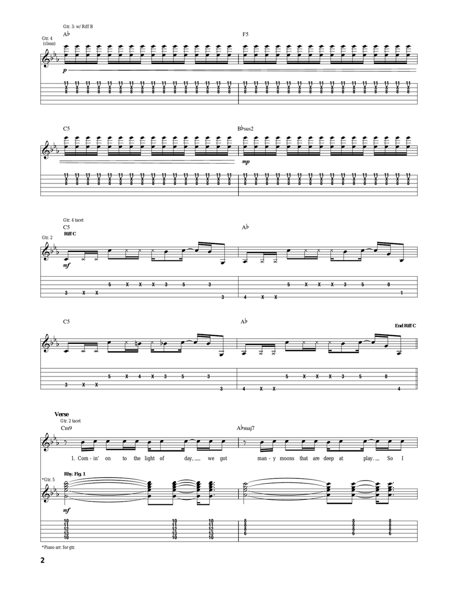 Dark Necessities Dark Necessities Acoustic Guitar scores gallery preview page 2