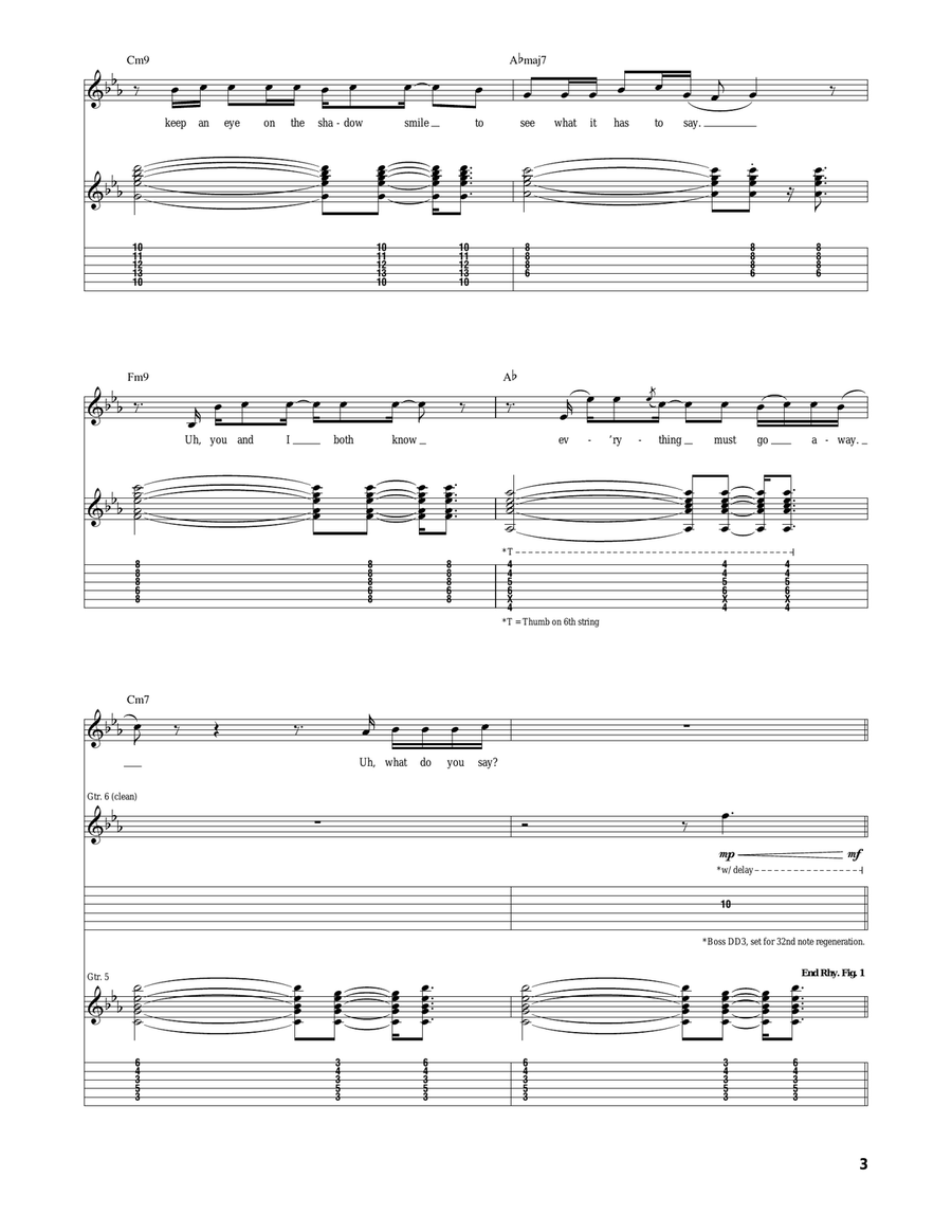 Dark Necessities Dark Necessities Acoustic Guitar scores gallery preview page 3