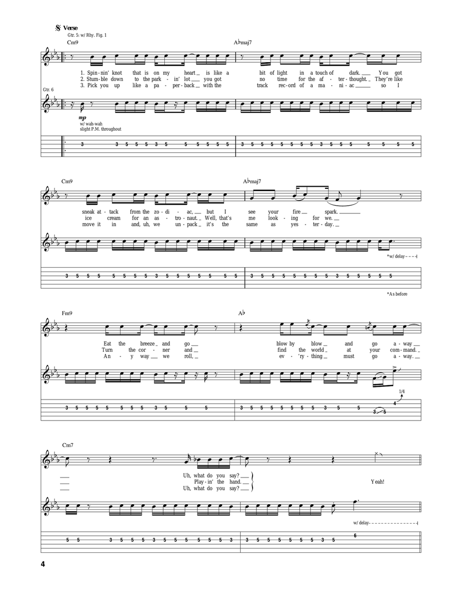Dark Necessities Dark Necessities Acoustic Guitar scores gallery preview page 4