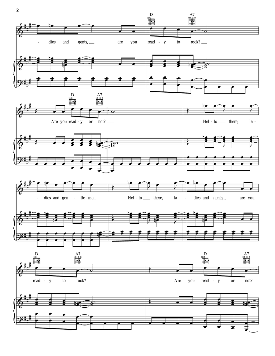 Hello There Hello There Piano, Vocal, Guitar scores gallery preview page 2