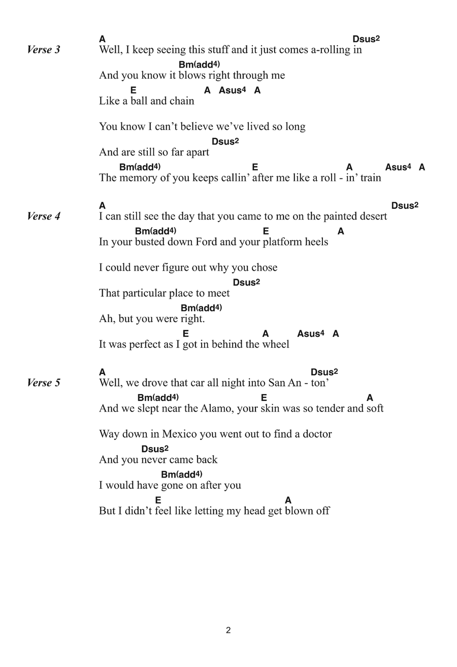 Brownsville Girl Brownsville Girl Piano, Vocal, Guitar scores gallery preview page 2