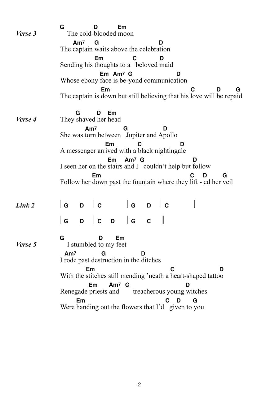 Changing Of The Guards Changing Of The Guards Piano, Vocal, Guitar scores gallery preview page 2