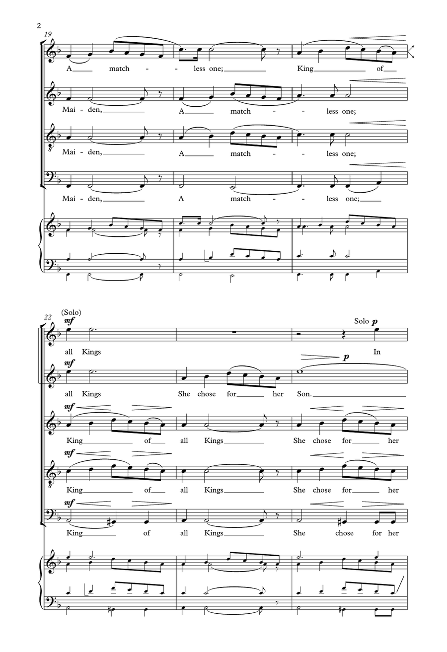 I Sing Of A Maiden I Sing Of A Maiden Piano, Vocal, Guitar scores gallery preview page 2