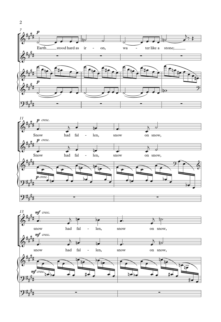 In The Bleak Mid-Winter In The Bleak Mid-Winter Piano, Vocal, Guitar scores gallery preview page 2