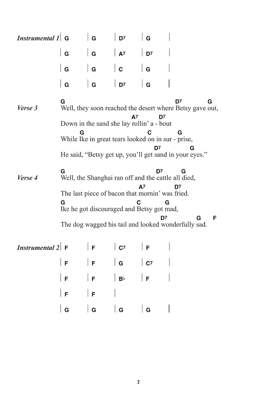 Sweet Betsy From Pike Sweet Betsy From Pike Piano, Vocal, Guitar scores gallery preview page 2