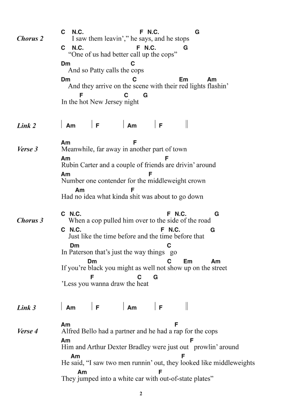 Hurricane Hurricane Piano, Vocal, Guitar scores gallery preview page 2