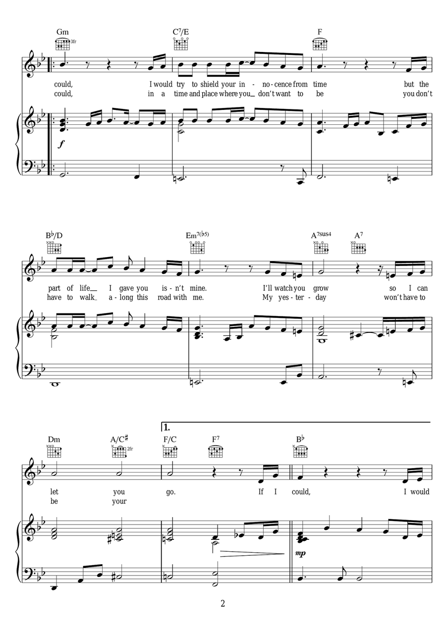 If I Could Piano, Vocal, Guitar scores gallery preview page 2