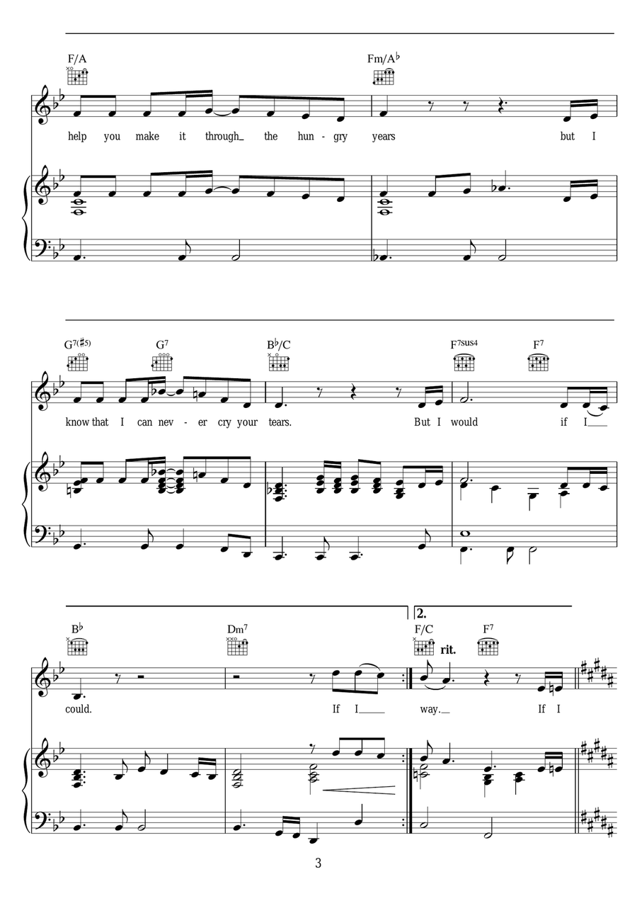 If I Could Piano, Vocal, Guitar scores gallery preview page 3