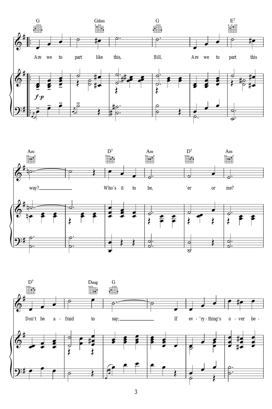 Are We To Part Like This? Piano, Vocal, Guitar scores gallery preview page 3