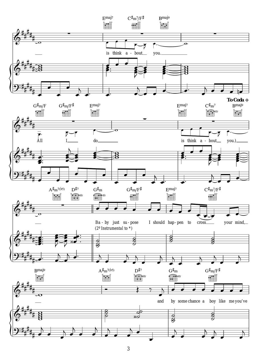 All I Do All I Do Piano, Vocal, Guitar scores gallery preview page 3
