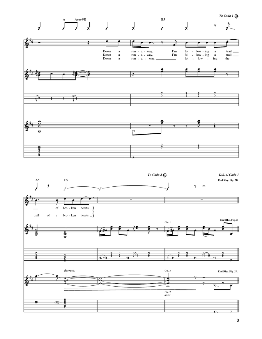 Tracking Down A Runaway Tracking Down A Runaway Acoustic Guitar scores gallery preview page 3