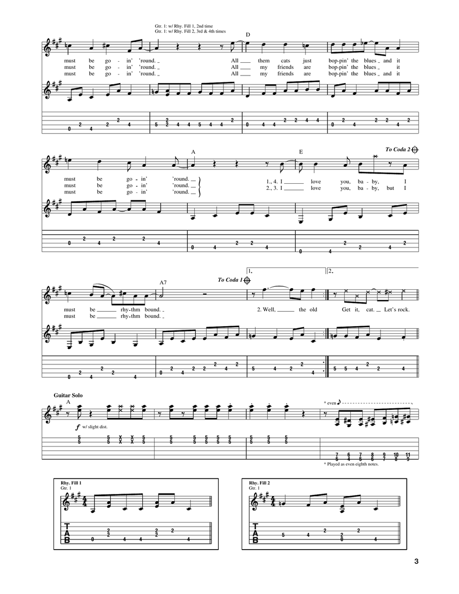 Boppin' The Blues Boppin' The Blues Acoustic Guitar scores gallery preview page 3