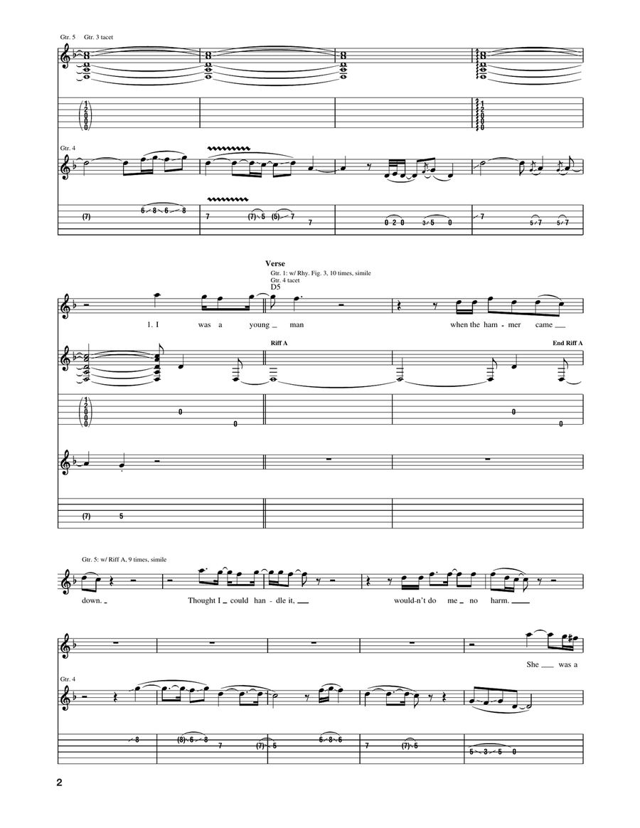 Hammer Of Love Hammer Of Love Acoustic Guitar scores gallery preview page 2